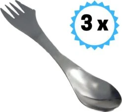 KELERINO. RVS Spork - Survival Outdoor Camping - Vork, Lepel & Mes - 3 Stuks -Outdoor Kampeerwinkel 1200x1103 5