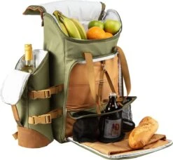 Cabinmax Koeltas - Koelrugzak - Picknick - Picknicktas Met Flessenhouder - Koelrugtas 24L - Olive Green -Outdoor Kampeerwinkel 1200x1110 3
