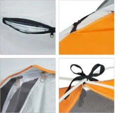 Relaxdays Strandtent Pop-up - Omkleedtent - 145x180 Cm - 2-3 Personen - Beachtent -compact - Oranje -Outdoor Kampeerwinkel 1200x1113