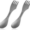 Navaris 2x Spork Titanium Campingbestek - Vork, Mes En Lepel In één - Bestek Voor Onderweg En Op Reis - Lichtgewicht - Inclusief Bewaarzakje 2 Navaris 2x Spork Titanium Campingbestek - Vork, Mes En Lepel In één - Bestek Voor Onderweg En Op Reis - Lichtgewicht - Inclusief Bewaarzakje -Outdoor Kampeerwinkel 1200x1114 2