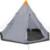 VidaXL Tent 4-persoons Grijs -Outdoor Kampeerwinkel 1200x1116