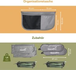 Skandika Campingstoel Compact SET – Campingstoelen – Campingstoel Tot 150 Kg Belastbaar - Kampeerstoel, Visstoel, Kleine Pakmaat, Opvouwbaar, Stabiel, Licht, Comfortabel Gepolsterd – Draagtas Meegeleverd – Vouwstoel – Kampeermeubelen – Grijs -Outdoor Kampeerwinkel 1200x1117