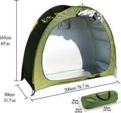 Merkloos Fietstent, Beschermhoes Fietsenschuur, Tent Voor Camping In De Open Lucht-groen 200*80*165CM -Outdoor Kampeerwinkel 1200x1118 1