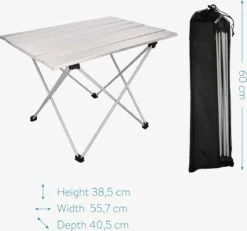 Navaris Campingtafel - Inklapbaar Campingtafeltje Van Aluminium - Opvouwbare Tafel Inclusief Draagtas - Picknicktafel - Zilver 15 Navaris Campingtafel - Inklapbaar Campingtafeltje Van Aluminium - Opvouwbare Tafel Inclusief Draagtas - Picknicktafel - Zilver -Outdoor Kampeerwinkel 1200x1120 1