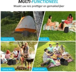 Merkloos Camping Toilet Met Draagtas En 10 Vuilzakken - Toiletemmer Draagbaar Met Deksel -Outdoor Kampeerwinkel 1200x1128 4