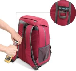 Tourit - Koeltas Rugzak (25L) - Geschikt Voor 21 Blikjes - Lunchtas Voor Dames En Heren - Rood -Outdoor Kampeerwinkel 1200x1131 3