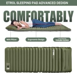 ETROL Camping Slaapmat-2-in-1 Zelfopblazende Kampeermat Met Kussen (78"x 28"), Lichtgewicht, Dik 4"compact Kussen, Geschikt Voor Zelfrijdende Reizen, Lekvrije, Waterdichte Tent -Outdoor Kampeerwinkel 1200x1132 1