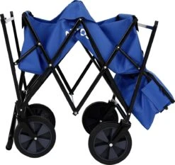 AREBOS Handwagen Vouwbare Dak Handwagen Vouwbare Trolley Uitrustingswagen Blauw -Outdoor Kampeerwinkel 1200x1134 12