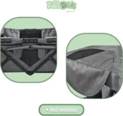 FableKids LEO X4Plus Opvouwbare Wagen Met Dak Fossil Grey -Outdoor Kampeerwinkel 1200x1134 8