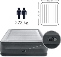 Intex Luchtbed - 2-Persoons - 152 X 203 X 33 Cm - Grijs - Met Ingebouwde Pomp, Hoeslaken Antraciet En Reparatieset 14 Intex Luchtbed - 2-Persoons - 152 X 203 X 33 Cm - Grijs - Met Ingebouwde Pomp, Hoeslaken Antraciet En Reparatieset -Outdoor Kampeerwinkel 1200x1138 6