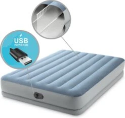 Intex Mid-Rise Comfort - Luchtbed - 2-Persoons - 152x203x36 Cm (BxLxH) - Blauw/Grijs - Met FastFill USB Pomp -Outdoor Kampeerwinkel 1200x1139 3