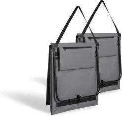 Set Van 2 Strandmatten Met Verstelbare Rugleuning - Gevuld Met Comfortschuim, Ultralicht En Opvouwbaar Om Ruimte Te Besparen – Grijs -Outdoor Kampeerwinkel 1200x1148