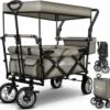 Wildebeest Bolderkar Opvouwbaar Grijs - Bolderwagen Met Kinder Zitje - Bolderkarren - Handkar Grijs - Opvouwbaar Transportwagen - Transportkar - Handkar Tuin Trolley Met Dak Transport Trolley XXL -Outdoor Kampeerwinkel 1200x1156 9
