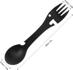 Luverno® - Spork - Incl. Bescherm Hoes - RVS - Bestek To Go - Reisbestek - Keukengadget - 5 In 1 Camping Bestek - Zwart -Outdoor Kampeerwinkel 1200x1164 13