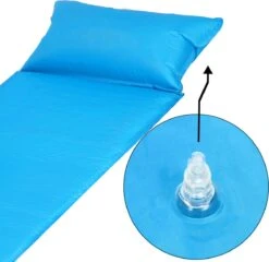 Springos Slaapmat | Zelfopblazend | 186 Cm | Inclusief Hoes & Hoofdkussen | Lichtblauw -Outdoor Kampeerwinkel 1200x1166 2