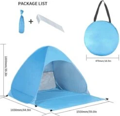 IGOODS Pop-up Tent - 2/3-Persoons - Blauw -Outdoor Kampeerwinkel 1200x1168 2