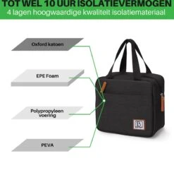 Brisby 4 Laags Geïsoleerde Koeltas - Lunchtas 4 Liter - Zwart -Outdoor Kampeerwinkel 1200x1170 10