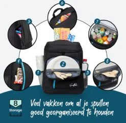 Sunflake Koelrugzak - Lunchtas - Koeltas Backpack Voor Dames & Heren - Zwart -Outdoor Kampeerwinkel 1200x1170 2