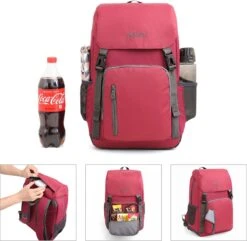 Tourit - Koeltas Rugzak (25L) - Geschikt Voor 21 Blikjes - Lunchtas Voor Dames En Heren - Rood -Outdoor Kampeerwinkel 1200x1171 12