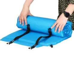 Springos Slaapmat | Zelfopblazend | 186 Cm | Inclusief Hoes & Hoofdkussen | Lichtblauw -Outdoor Kampeerwinkel 1200x1176