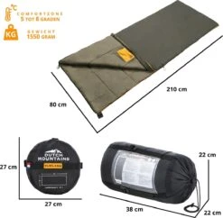 Dutch Mountains Slaapzak Vlieland XL - Grote Katoenen 210 X 80cm Lichtgewicht - Incl. Tasje En Tochtstrip -Comfortzone: 5-8 Graden- -Outdoor Kampeerwinkel 1200x1178 27
