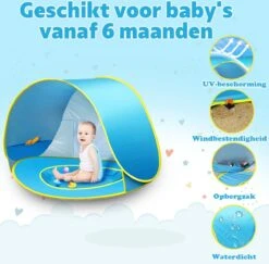 Seidon Strandtent Baby - Pop Up Tent - UV Bescherming - Baby En Kind - Waterdicht - Zwembadje - UV Bescherming -Outdoor Kampeerwinkel 1200x1180 15