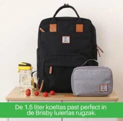 Brisby 4 Laags Geïsoleerde Koeltas - Lunchtas 1.5 Liter - Lichtgrijs -Outdoor Kampeerwinkel 1200x1181 5