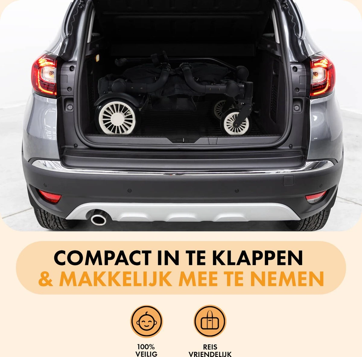 Deryan Luxe Sandy Bolderkar - Duo Buggy - Tandem Buggy - Opvouwbaar - Inklapbare Bolderwagen - Duo Kinderwagen - Zwart 5 Deryan Luxe Sandy Bolderkar - Duo Buggy - Tandem Buggy - Opvouwbaar - Inklapbare Bolderwagen - Duo Kinderwagen - Zwart - Afbeelding 3