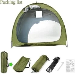 Merkloos Fietstent, Beschermhoes Fietsenschuur, Tent Voor Camping In De Open Lucht-groen 200*80*165CM -Outdoor Kampeerwinkel 1200x1182