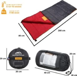Dutch Mountains Slaapzak Tholen - 200 X 80cm - Aanritsbaar - Slechts 1140 Gram – Polyester - Tochtstrip En Compressiehoes -Outdoor Kampeerwinkel 1200x1184 11