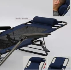 Ligstoel 155x60cm - Opvouwbaar Campingstoel Ligbed Strandstoel Tuinstoel Vouwligstoel Blauw -Outdoor Kampeerwinkel 1200x1184 4