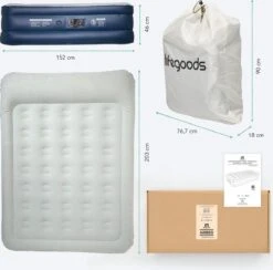 LifeGoods Luchtbed - 2 Persoons - Met Ingebouwde Pomp - Incl. Draagtas En Reparatiekit -Outdoor Kampeerwinkel 1200x1184 9