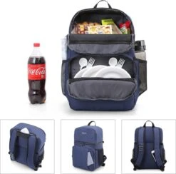 Koeltas Rugzak (28L) - 16 Blikjes - Lunchtas Voor Dames En Heren - Picknicktas - Blauw -Outdoor Kampeerwinkel 1200x1185 5
