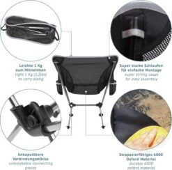 Smartpeas Camping Stoel Van Stevig 600D Polyester En Aluminium - Lichtgewicht En Opvouwbaar - Camping Gadget Inclusief Zijzakken +Plus: Strandmat & Draagtas -Outdoor Kampeerwinkel 1200x1186 3
