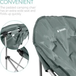 Navaris Klapstoel XXL - Campingstoel Met Opbergtas - Draagbare Stoel Voor Kamperen, Festivals En Vissen -Strandstoel - Inklapbaar - Grijs -Outdoor Kampeerwinkel 1200x1188 1