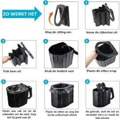 Merkloos Camping Toilet Met Draagtas En 10 Vuilzakken - Toiletemmer Draagbaar Met Deksel -Outdoor Kampeerwinkel 1200x1188 7