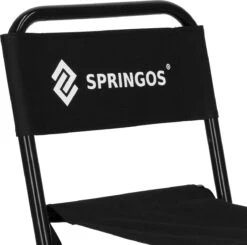 Springos Campingstoel | Kampeerstoel | Vouwstoel | Klapstoel | Zwart -Outdoor Kampeerwinkel 1200x1189