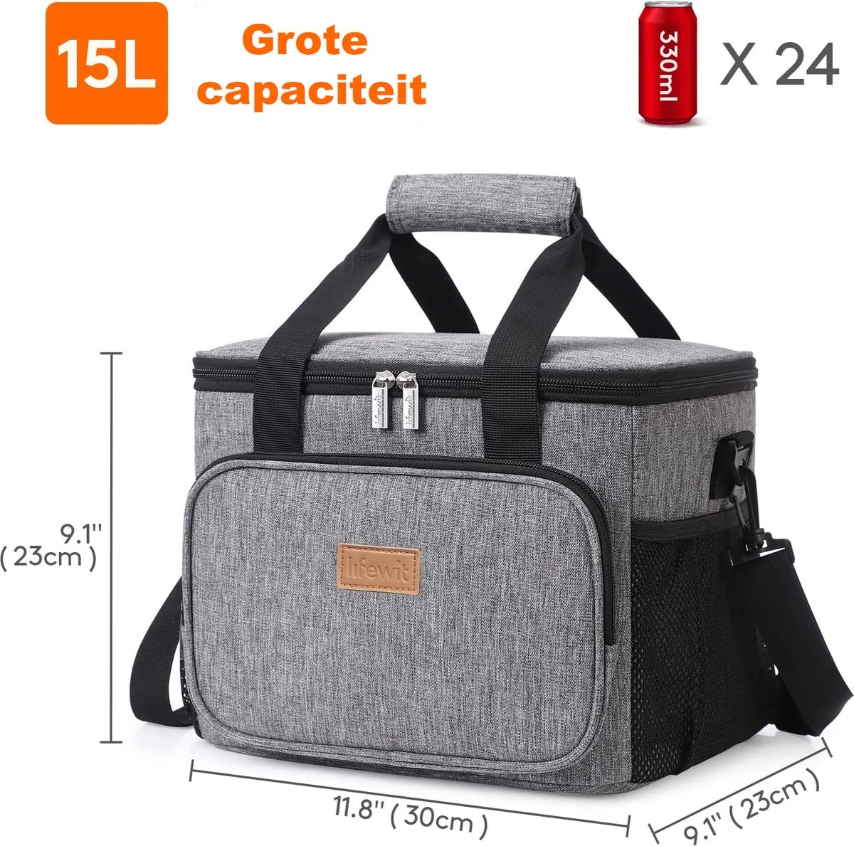 Lunchtas - Koeltas Voor Dames En Heren - Cool Bag - 4 Laags Geïsoleerde Koeltas - Kleine Cooler - Lunch Box - Lunchtas 15 Liter 7 Lunchtas - Koeltas Voor Dames En Heren - Cool Bag - 4 Laags Geïsoleerde Koeltas - Kleine Cooler - Lunch Box - Lunchtas 15 Liter - Afbeelding 5