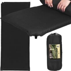 Springos Slaapmat | Zelfopblazend | 180 Cm | Inclusief Hoes | Zwart -Outdoor Kampeerwinkel 1200x1190 3