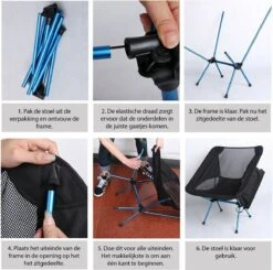 Lopoleis® Campingstoel – Campingstoel Opvouwbaar – Visstoel – Vouwstoel – Strandstoel – Inklapbaar – Lichtgewicht – Outdoor Stoel - Hoge Rugleuning -Outdoor Kampeerwinkel 1200x1190 4