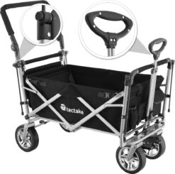 Tectake - Opvouwbare Bolderwagen Handkar Nico Zwart - 403549 -Outdoor Kampeerwinkel 1200x1191 16