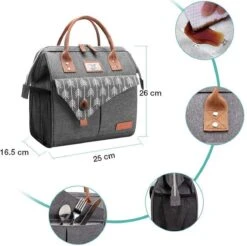 HN® Lunchtas Grijs Pijlen, Geïsoleerde Koeltas, Lekvrij, Extra Grote Opening Voor De Lunch Box, 25×16,5×26cm Design Heren En Dames -Outdoor Kampeerwinkel 1200x1193 2