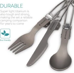 Navaris Campingbestek Van Titanium - Set Met Vork, Mes En Lepel - Inklapbaar - Bestekset Voor Onderweg - Inclusief Karabijnhaak En Bewaarzakje -Outdoor Kampeerwinkel 1200x1195 13