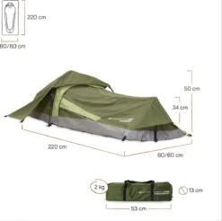 Where Tomorrow Solo Tent 220X80X50 Cm - Groen - 1 Persoons 11 Where Tomorrow Solo Tent 220X80X50 Cm - Groen - 1 Persoons -Outdoor Kampeerwinkel 1200x1195