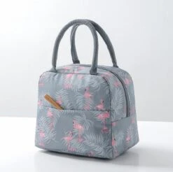 Koeltas - Lunchtas - Volwassenen En Kinderen - Compact & Handig: Zomer - Picknick -School - Lunch - Werk - Grijs Flamingo -Outdoor Kampeerwinkel 1200x1196 5