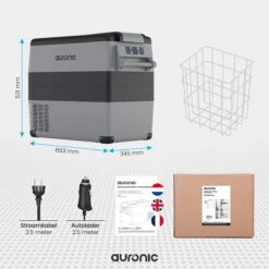 Auronic Elektrische Koelbox - 49.5L - Compressor - 12V En 240V - Grijs -Outdoor Kampeerwinkel 1200x1200 1036