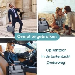 ForDig Lunchtas Grijs - Koeltas Gemaakt Van 600D Polyester Met PEVA-Voering - Ruimte Voor Lunchtrommel / Snacks / Blikjes - Koel Tas Met Mesh Opbergruimtes En Ruimte Voor Bestek - Lunch Tas Cool Bag - Coolerbag - Kleine Cooler -Outdoor Kampeerwinkel 1200x1200 1049