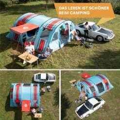 Skandika Gotland Tunneltent Voor 6 Personen, Grote Familietent In Racing-design, Ingenaaide Tentbodem, Waterdicht, 5000 Mm Waterkolom, Slaapcabine Met Scheidingswand, Muggennet (let Op, Komt Met Kleurfouten) -Outdoor Kampeerwinkel 1200x1200 107