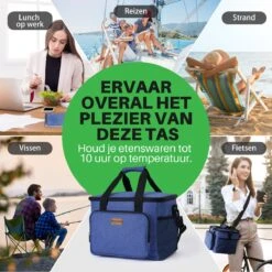 Packaway 4 Laags Geïsoleerde Koeltas - Lunchtas 15 Liter - Blauw -Outdoor Kampeerwinkel 1200x1200 1175