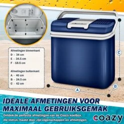 Coazy Koelbox 24L Elektrisch 12v 230 Volt - Met ECO Modus Voor Auto & Camping - Elektrische Frigobox Klein - Verkoelt En Verwarmt - Eco Modus - MiniBar - Electrische Mini Koelkast -Outdoor Kampeerwinkel 1200x1200 1295
